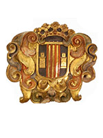 Cata de limpieza escudo del ático del retablo